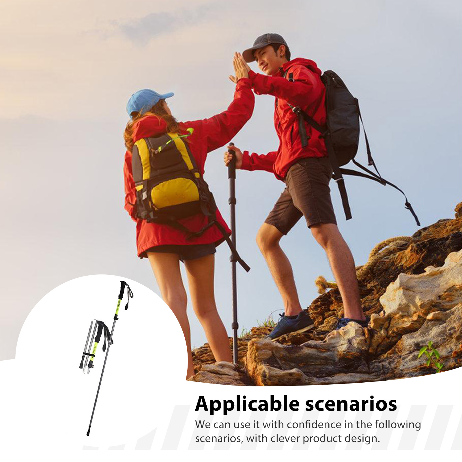 ไม้เท้าเดินป่าอลูมิเนียมอัลลอย - Outdoor Sport Climbing Gear บทวิจารณ์และราคา