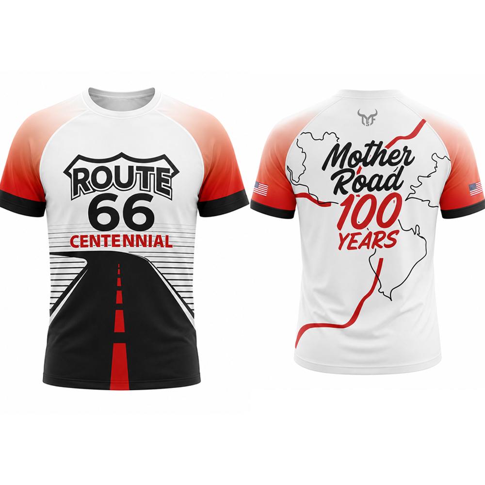 เสื้อยืดลาย Route 66 สไตล์วินเ - Outdoor Sports Adventure บทวิจารณ์และราคา