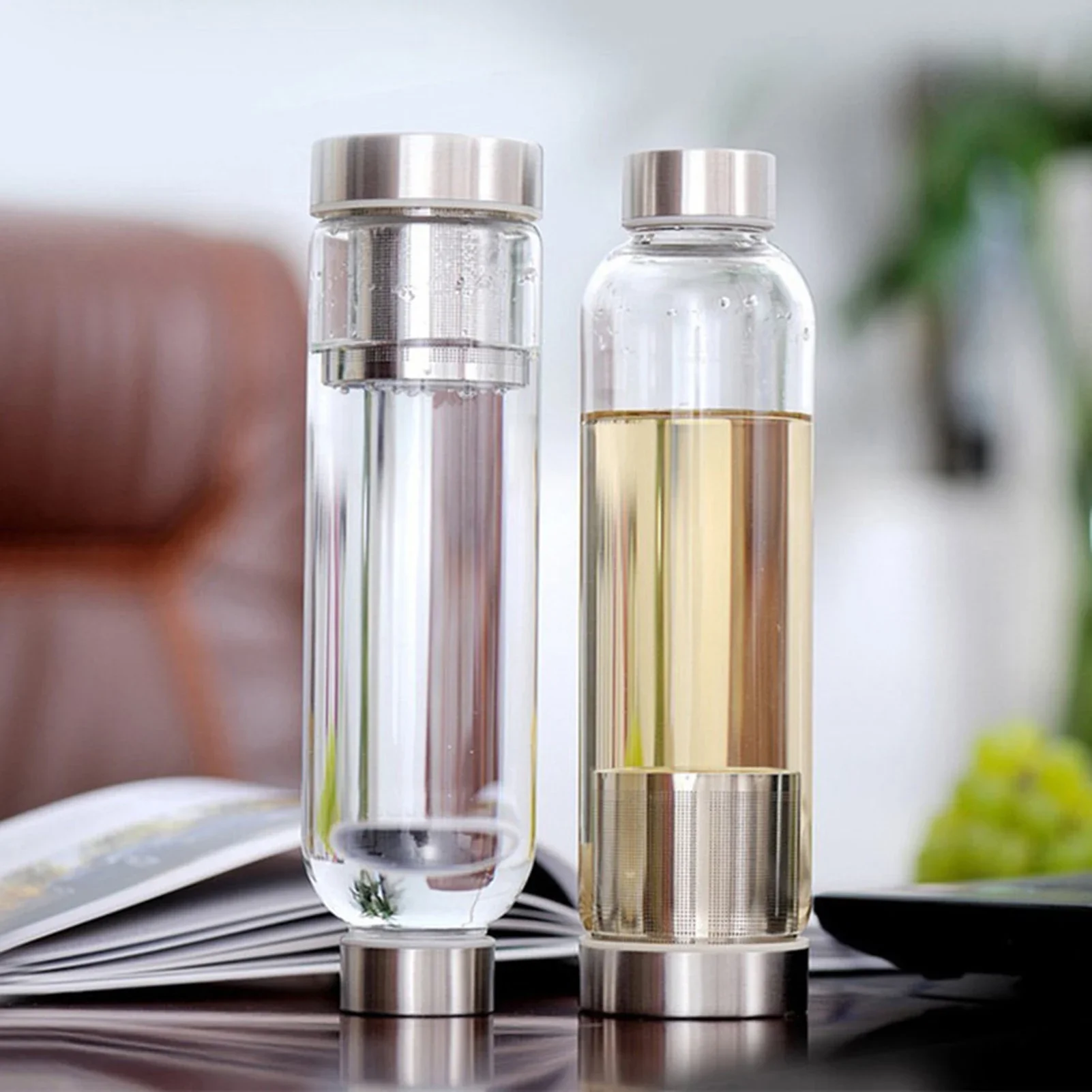 ขวดน้ำกีฬาแก้วใส ที่กรองชา แก้ - Outdoor Sport Glass Water Bottle บทวิจารณ์และราคา